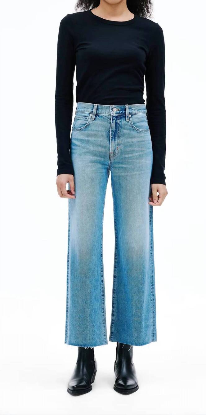 NEW SLVRLAKE grace hit the road crop jeans in blue